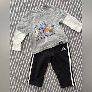 Adidas‎ Gray and Black Toddler Outfit